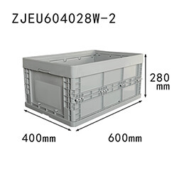 gray color 600x400x280 plastic foldable crate