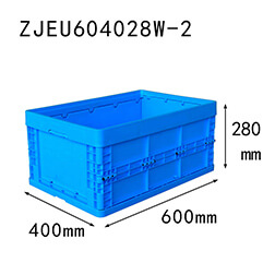 600*400*280mm foldable storage bin PP material collapsible crate supplier in China
