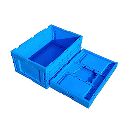 collapsible feature 600*400*255 mm plastic storage bin foldable crate