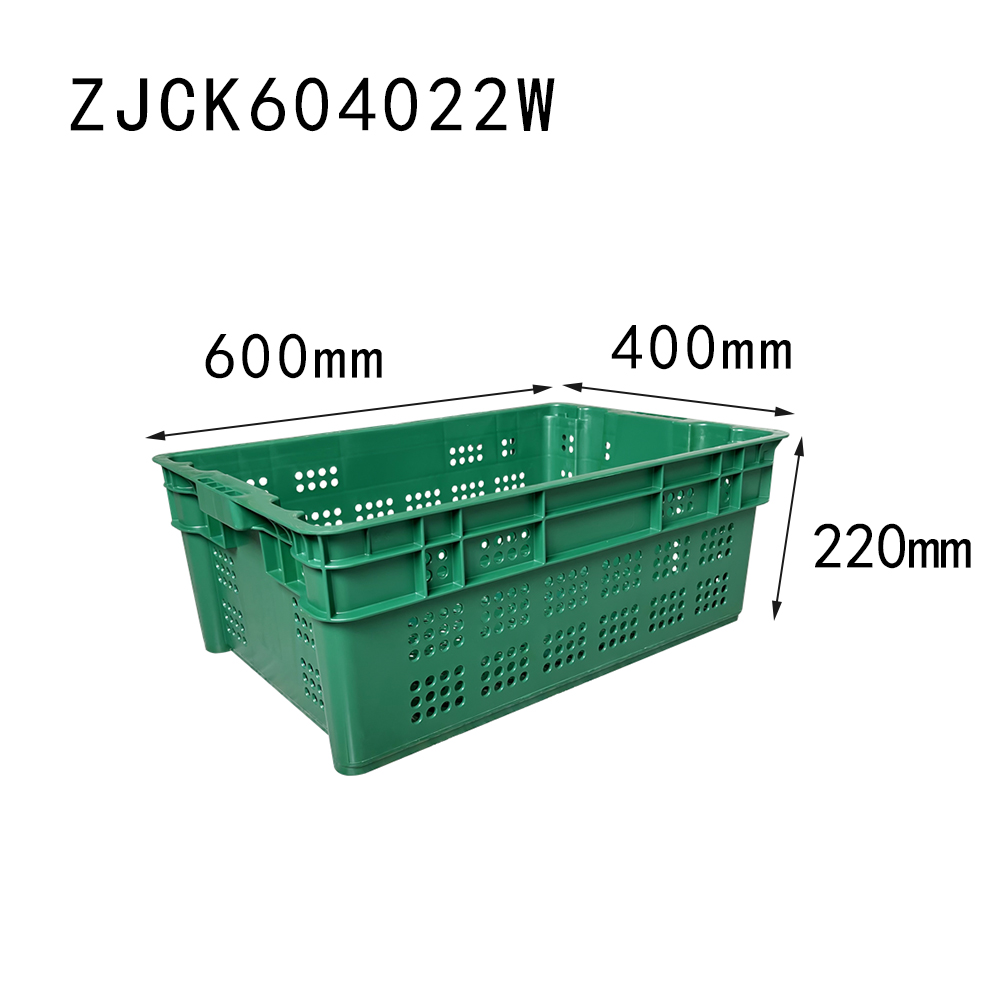 mesh type durable 600x400x220 mm PP material nestable plastic moving tote box storage bin crate