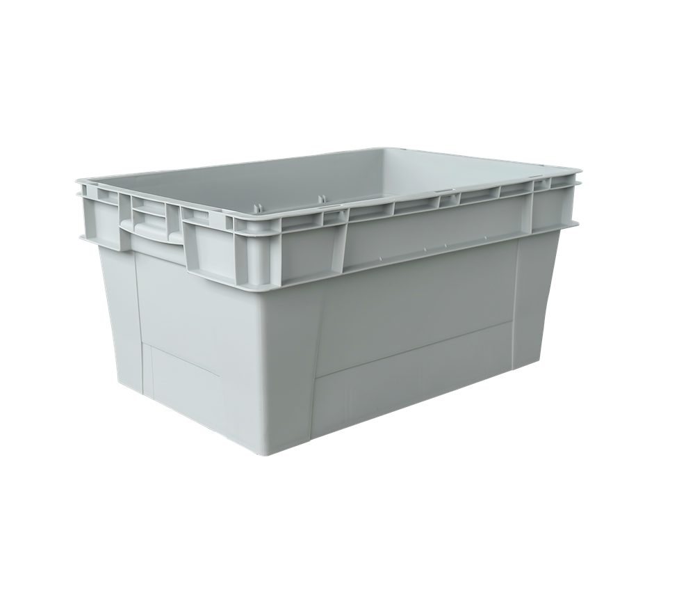 automatic warehouse use durable 650x440x310 mm PP material nestable plastic moving tote box storage bin plastic container