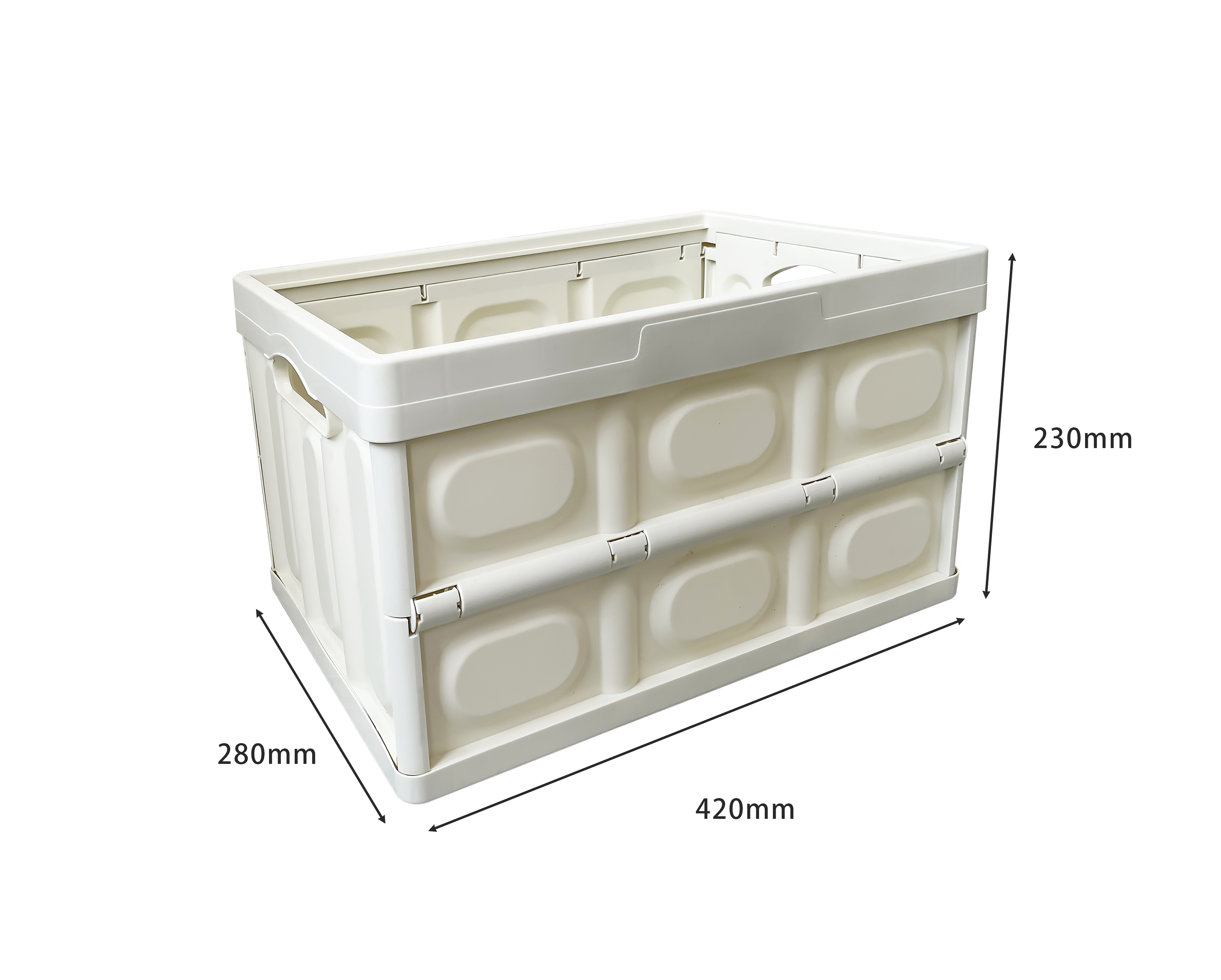 22L small size 418x285x234mm solid style collapsible folding container storage box