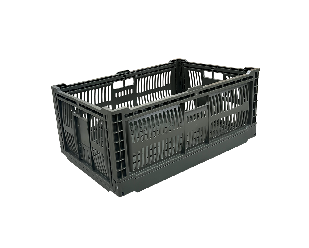 600x400x225 mm Multipurpose use PP material vented type plastic collapsible crate storage basket